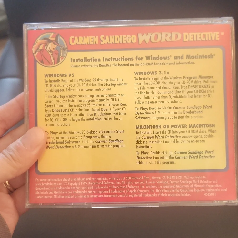 Carmen Sandiego Word Detective CD